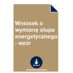 wniosek-o-wymiane-slupa-energetycznego-wzor