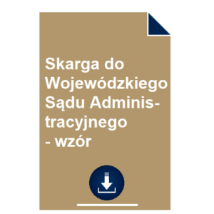 skarga-do-wojewodzkiego-sadu-administracyjnego-wzor
