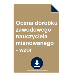 ocena-dorobku-zawodowego-nauczyciela-mianowanego-wzor