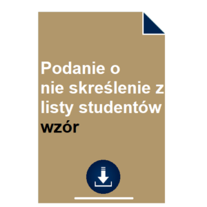 podanie-o-nie-skreslenie-z-listy-studentow-wzor