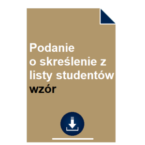 podanie-o-skreslenie-z-listy-studentow-wzor