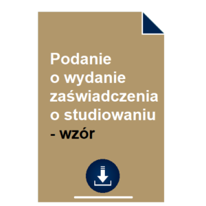 podanie-o-wydanie-zaswiadczenia-o-studiowaniu-wzor