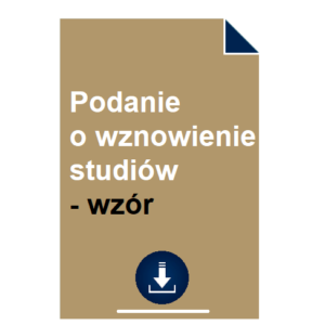 podanie-o-wznowienie-studiow-wzor