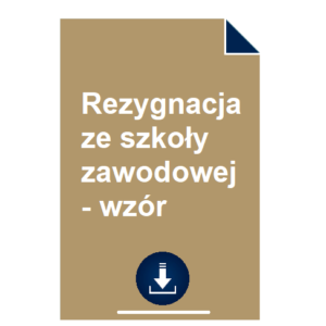 rezygnacja-ze-szkoly-zawodowej-wzor