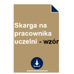 skarga-na-pracownika-uczelni-wzor
