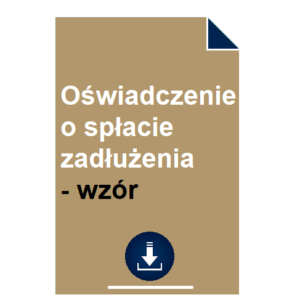 oswiadczenie-o-splacie-zadluzenia-wzor