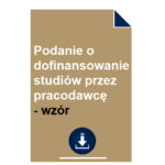 podanie-o-dofinansowanie-studiow-przez-pracodawce-wzor