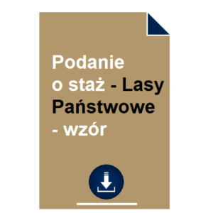 podanie-o-staz-lasy-panstwowe-wzor