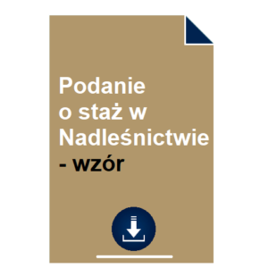 podanie-o-staz-w-nadlesnictwie-wzor