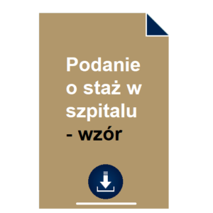 podanie-o-staz-w-szpitalu-wzor
