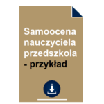 samoocena-nauczyciela-przedszkola-przyklad-wzor