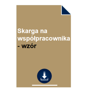 skarga-na-wspolpracownika-wzor