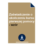 zaswiadczenie-o-ukonczeniu-kursu-pierwszej-pomocy-wzor