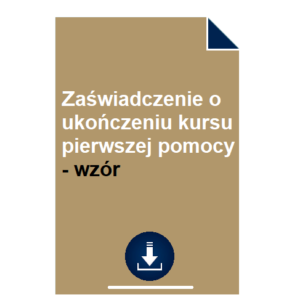zaswiadczenie-o-ukonczeniu-kursu-pierwszej-pomocy-wzor