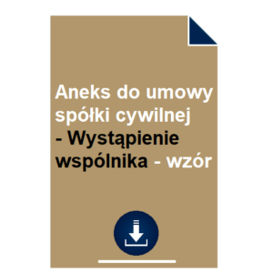 aneks-do-umowy-spolki-cywilnej-wystapienie-wspolnika-wzor