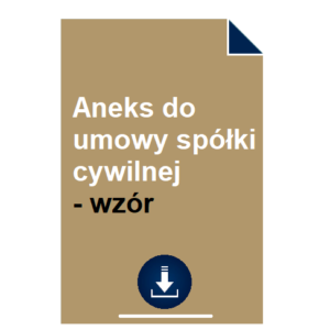aneks-do-umowy-spolki-cywilnej-wzor
