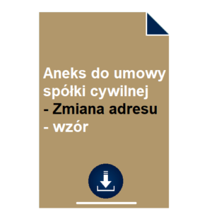 aneks-do-umowy-spolki-cywilnej-zmiana-adresu-wzor