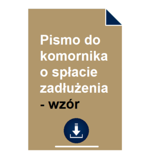 pismo-do-komornika-o-splacie-zadluzenia-wzor