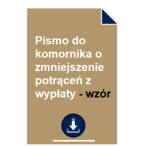 pismo-do-komornika-o-zmniejszenie-potracen-z-wyplaty-wzor