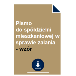pismo-do-spoldzielni-mieszkaniowej-w-sprawie-zalania-wzor