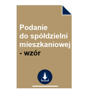 podanie-do-spoldzielni-mieszkaniowej-wzor
