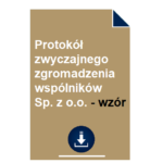 protokol-zwyczajnego-zgromadzenia-wspolnikow-sp-z-o-o-wzor