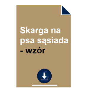 skarga-na-psa-sasiada-wzor