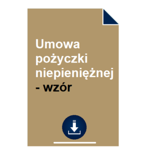umowa-pozyczki-niepienieznej-wzor