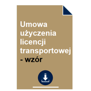 umowa-uzyczenia-licencji-transportowej-wzor