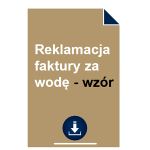reklamacja-faktury-za-wode-wzor-pisma