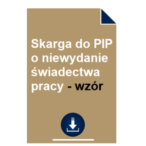 skarga-do-pip-o-niewydanie-swiadectwa-pracy-wzor