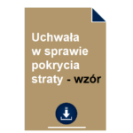 uchwala-w-sprawie-pokrycia-straty-wzor