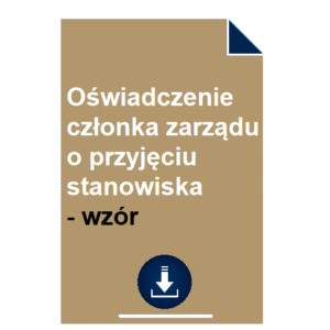 oswiadczenie-czlonka-zarzadu-o-przyjeciu-stanowiska-wzor