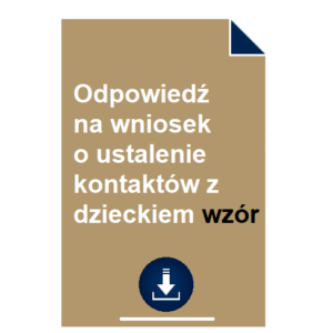 odpowiedz-na-wniosek-o-ustalenie-kontaktow-z-dzieckiem-wzor