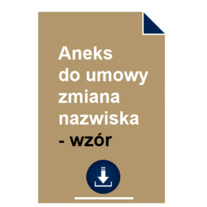 aneks-do-umowy-zmiana-nazwiska-wzor