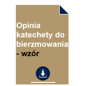 opinia-katechety-do-bierzmowania-wzor