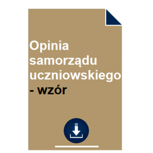 opinia-samorzadu-uczniowskiego-wzor