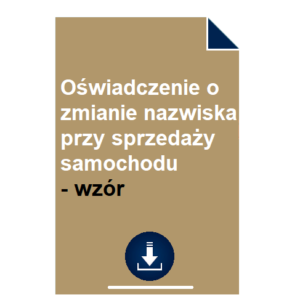 oswiadczenie-o-zmianie-nazwiska-przy-sprzedazy-samochodu-wzor