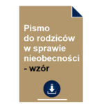 pismo-do-rodzicow-w-sprawie-nieobecnosci-wzor