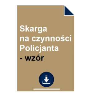 skarga-na-czynnosci-policjanta-wzor