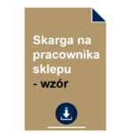 skarga-na-pracownika-sklepu-wzor
