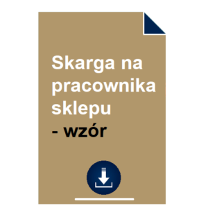 skarga-na-pracownika-sklepu-wzor