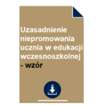 uzasadnienie-niepromowania-ucznia-w-edukacji-wczesnoszkolnej-wzor