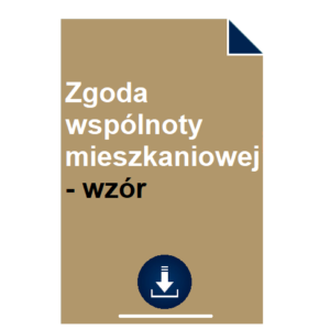 zgoda-wspolnoty-mieszkaniowej-wzor