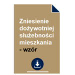 zniesienie-dozywotniej-sluzebnosci-mieszkania-wzor