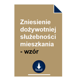 zniesienie-dozywotniej-sluzebnosci-mieszkania-wzor