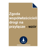 zgoda-wspolwlascicieli-drogi-na-przylacze-wzor