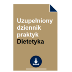 Uzupełniony dziennik praktyk Dietetyka