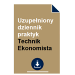 Uzupełniony dziennik praktyk Technik Ekonomista